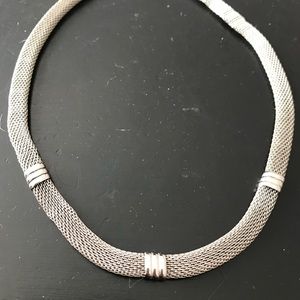 Sterling silver mesh choker